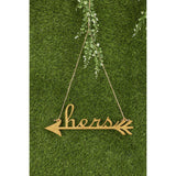His and Hers Arrow Chair Signs for Wedding Decoration Home Decor