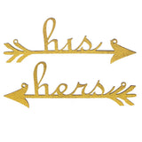 His and Hers Arrow Chair Signs for Wedding Decoration Home Decor