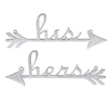 His and Hers Arrow Chair Signs for Wedding Decoration Home Decor