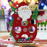Christmas Decorative Wooden Mini Christmas Santa Claus Desktop Decoration