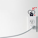 Cartoon Cute Cat Switch Sticker Switch Decor Decals Family