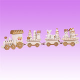 Christmas Decor Cute Wooden Mini Train Decoration Ornaments Kids Gift