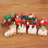 Christmas Decor Cute Wooden Mini Train Decoration Ornaments Kids Gift