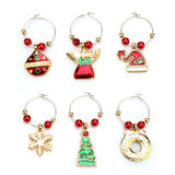 Christmas Wine Glass Decoration Party New Year Cup ring Table Decorations
