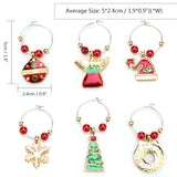 Christmas Wine Glass Decoration Party New Year Cup ring Table Decorations
