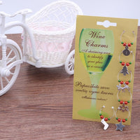 Christmas Wine Glass Decoration Party New Year Cup ring Table Decorations