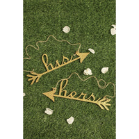 His and Hers Arrow Chair Signs for Wedding Decoration Home Decor