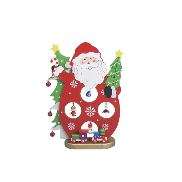 Christmas Decorative Wooden Mini Christmas Santa Claus Desktop Decoration