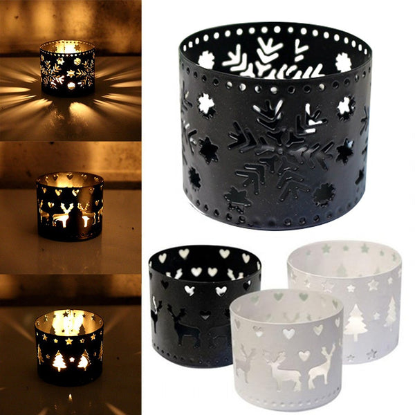 Hollow Candle Holder Candlestick Creative Christmas Decor Party Decoration