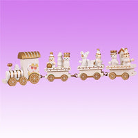 Christmas Decor Cute Wooden Mini Train Decoration Ornaments Kids Gift