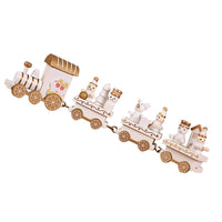 Christmas Decor Cute Wooden Mini Train Decoration Ornaments Kids Gift